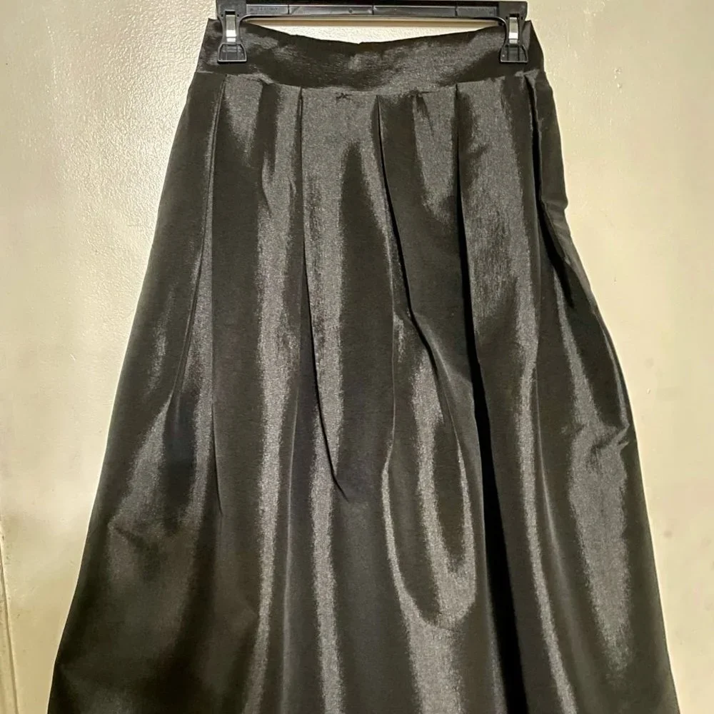 Black Pleated Maxi Skirt - Picture 1 of 5